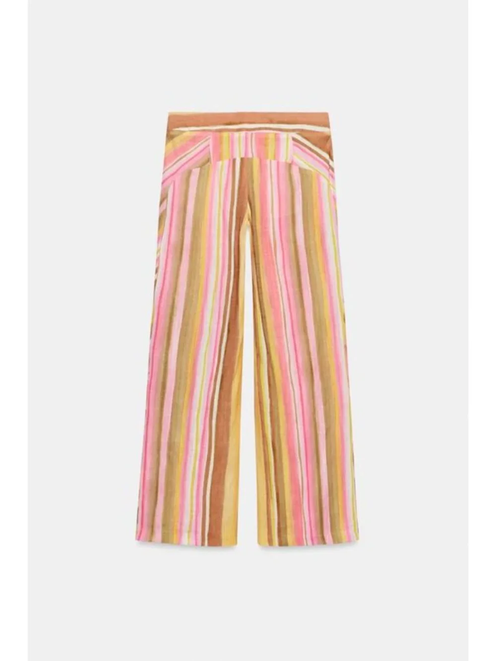 ZARA STRIPED WIDE LEG PANTS